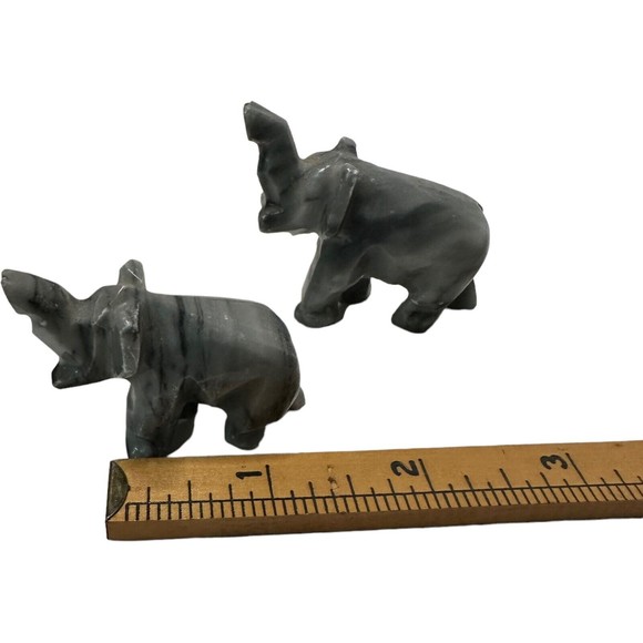 LOT Of 6 Handmade Collectible Elephant Figurines Realistic Safari Animal Decor - Picture 15 of 16